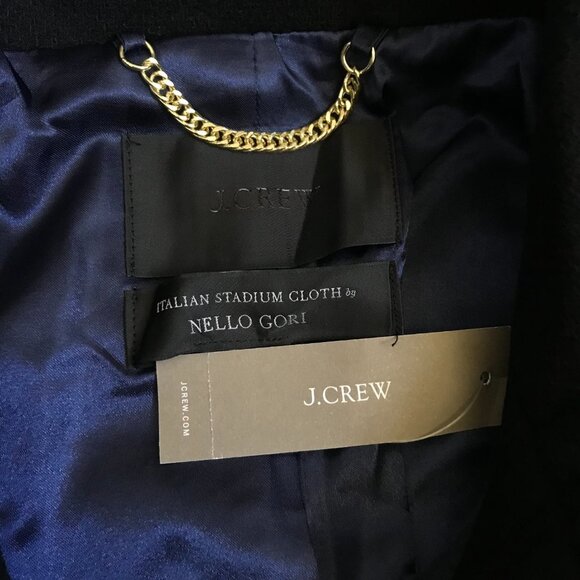 NWT JCrew Regent Blazer Jacket Womens 2 P Petite Black Wool Flannel B0327 NEW - Picture 4 of 14